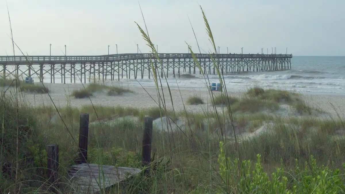 Ocean Isle Beach Fishing Pier from the dunes