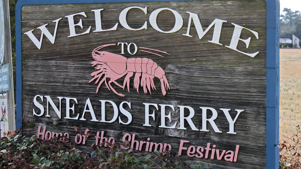 The Sneads Ferry welcome sign